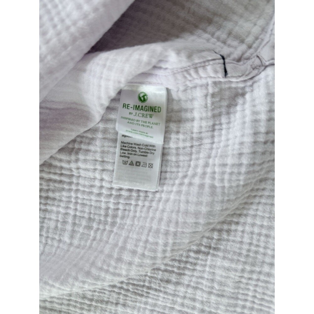 J.Crew Women's 100% Cotton Gauze Button Down Shirt Pink Size 2 - Picture 8 of 8